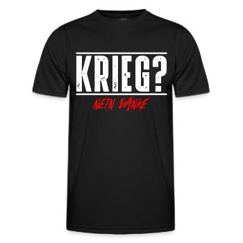 Krieg - Männer Funktions-T-Shirt - Schwarz - Vorne - AI Model Male 178 dark (178cm)