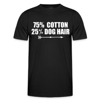 75 Baumwolle 25 Prozent Hundehaare - Männer Funktions-T-Shirt - Schwarz - Vorne - AI Model Male 178 dark (178cm)