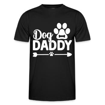 Le chien papa drôle de chien cite des dictons de chien - T-shirt sport Homme - noir - Devant - AI Model Male 178 dark (178cm)