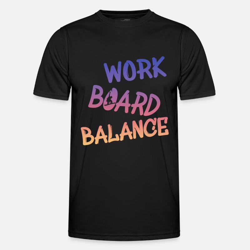 Snowboard, Work Board Balance Männer Funktions-T-Shirt