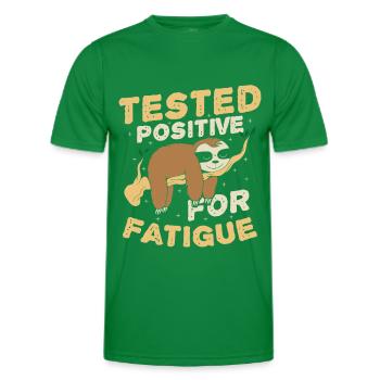 Tested positive for fatigue - Men's Functional T-Shirt - kelly green - Front - AI Model Male 178 dark (178cm)