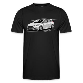 Focus MK3 RS ohne Fahrer - Männer Funktions-T-Shirt - Schwarz - Vorne - AI Model Male 178 dark (178cm)