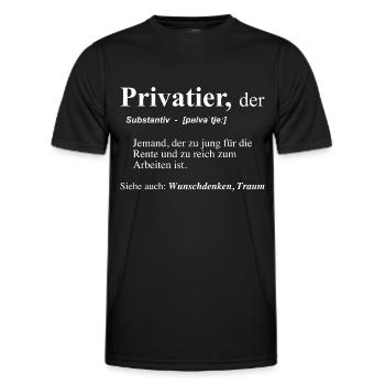 Lustiger Renten Ruhestand Spruch Rentner - Männer Funktions-T-Shirt - Schwarz - Vorne - AI Model Male 178 dark (178cm)