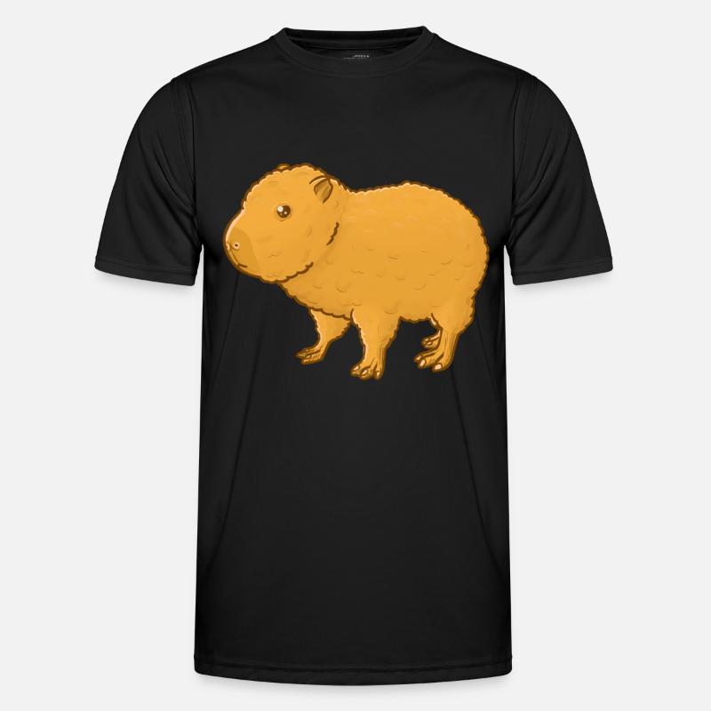 Fluffy Capybara - Männer Funktions-T-Shirt - Schwarz