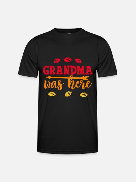 Oma war hier Großmutter - Männer Funktions-T-Shirt - Schwarz