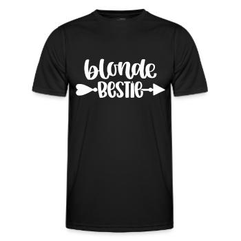 Blonde Bestie Blondes Crew - Men's Functional T-Shirt - black - Front - AI Model Male 178 dark (178cm)