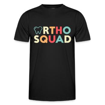 Orhto Squad Zahnarzt Zahnhygieniker Zahnmedizin - Männer Funktions-T-Shirt - Schwarz - Vorne - AI Model Male 178 dark (178cm)