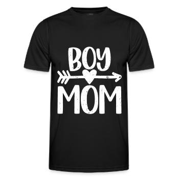 Junge Mama Liebe Mama Herz Vintage Distressed - Männer Funktions-T-Shirt - Schwarz - Vorne - AI Model Male 178 dark (178cm)