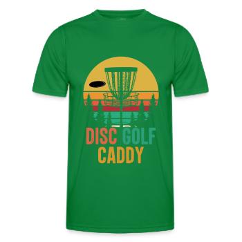 Disc Golf Caddy Golfing Lover Golfeur Rétro Vintage - T-shirt sport Homme - vert - Devant - AI Model Male 178 dark (178cm)