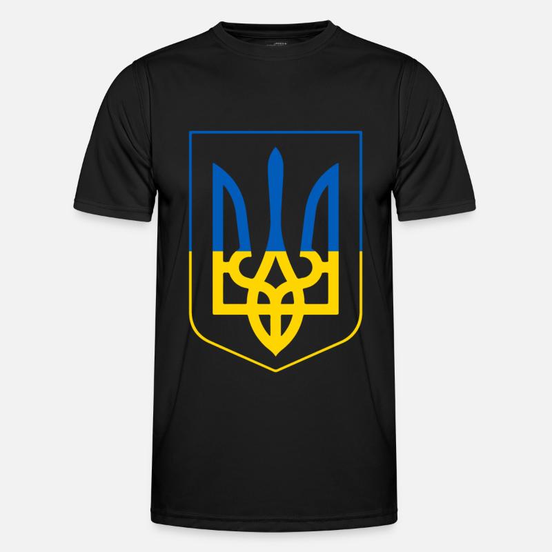 Ukraine Flag - Men's Functional T-Shirt - black