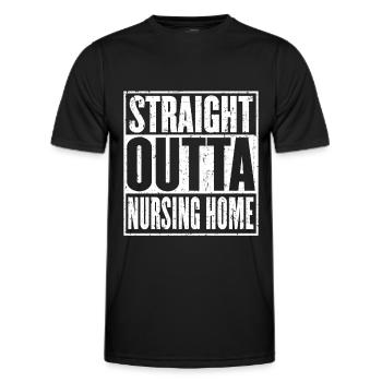 Straight Outta Nursing Home - Men's Functional T-Shirt - black - Front - AI Model Male 178 dark (178cm)
