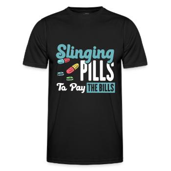 Apotheker Geschenk, Apotheke Pharmazie, Apotheker - Männer Funktions-T-Shirt - Schwarz - Vorne - AI Model Male 178 dark (178cm)