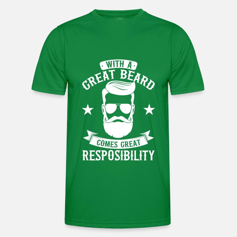 Bart Vollbart Barträger Geschenk, Bart Männer Funktions-T-Shirt