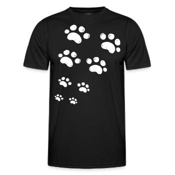 J aime mon chien - T-shirt sport Homme - noir - Devant - AI Model Male 178 dark (178cm)