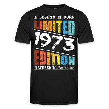 Limited Edition 1973 geboren 50 Jahre Geburtstag - Männer Funktions-T-Shirt - Schwarz - Vorne - AI Model Male 178 dark (178cm)