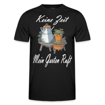 Pas le temps que mon jardin m’appelle - T-shirt sport Homme - noir - Devant - AI Model Male 178 dark (178cm)
