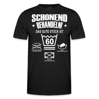 Cadeau d’anniversaire Gentle Treat 60e anniversaire - T-shirt sport Homme - noir - Devant - AI Model Male 178 dark (178cm)