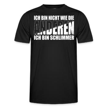 Je ne suis pas comme les autres, je suis pire - T-shirt sport Homme - noir - Devant - AI Model Male 178 dark (178cm)