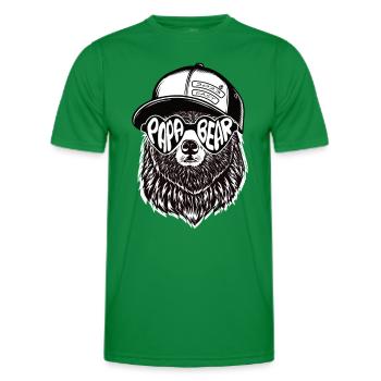 Papa Bear Ehemann Vater Familie Vatertag - Männer Funktions-T-Shirt - Kelly Green - Vorne - AI Model Male 178 dark (178cm)