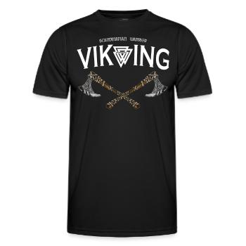 Viking - Männer Funktions-T-Shirt - Schwarz - Vorne - AI Model Male 178 dark (178cm)