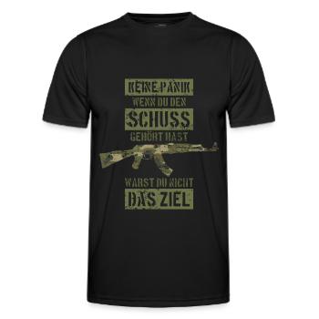 SOLDAT BUNDESWEHR BUND MG MASCHINENGEWEHR - Männer Funktions-T-Shirt - Schwarz - Vorne - AI Model Male 178 dark (178cm)