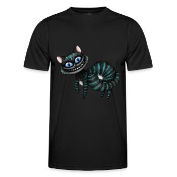 Blue Cheshire Cat - Men's Functional T-Shirt - black - Front - AI Model Male 178 dark (178cm)
