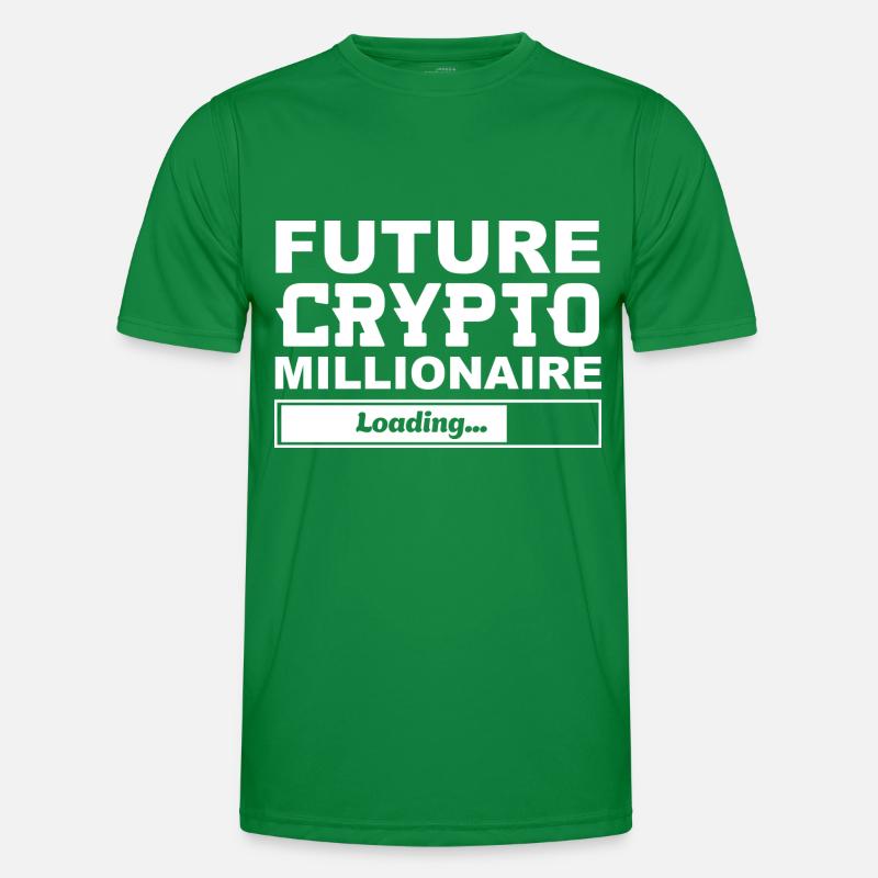 Future Crypto Millionaire is Loading Männer Funktions-T-Shirt
