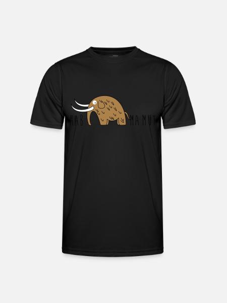 Mammut und Mut - Männer Funktions-T-Shirt - Schwarz
