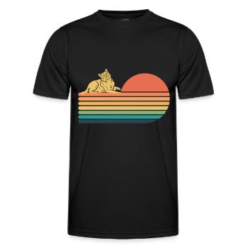 Bombay Cat Retro Vintage - T-shirt sport Homme - noir - Devant - AI Model Male 178 dark (178cm)