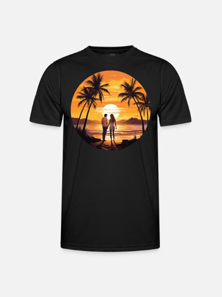 Beach Sunset - Men's Functional T-Shirt - black