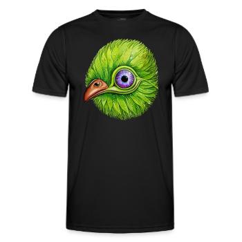 Kiwi mignon et coquin - T-shirt sport Homme - noir - Devant - AI Model Male 178 dark (178cm)