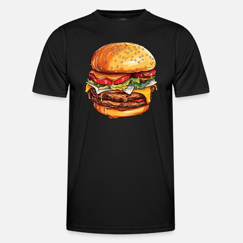 Cheeseburger Freude - Männer Funktions-T-Shirt - Schwarz