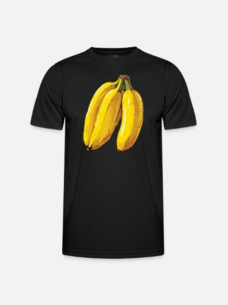 Bananengelbe Köstlichkeiten - Männer Funktions-T-Shirt - Schwarz