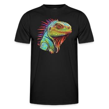 Iguan Couleurs vives - Mirage vif - T-shirt sport Homme - noir - Devant - AI Model Male 178 dark (178cm)