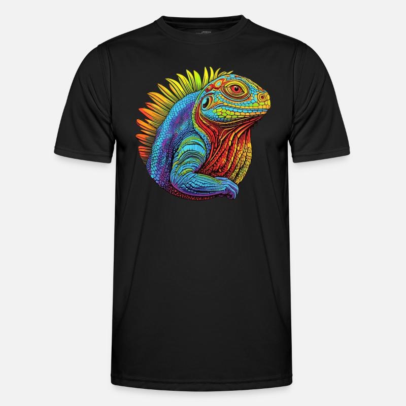 Glowing lizard - Men's Functional T-Shirt - black