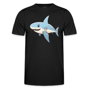 Kawaii Hai - Merveille de l’océan - T-shirt sport Homme - noir - Devant - AI Model Male 178 dark (178cm)