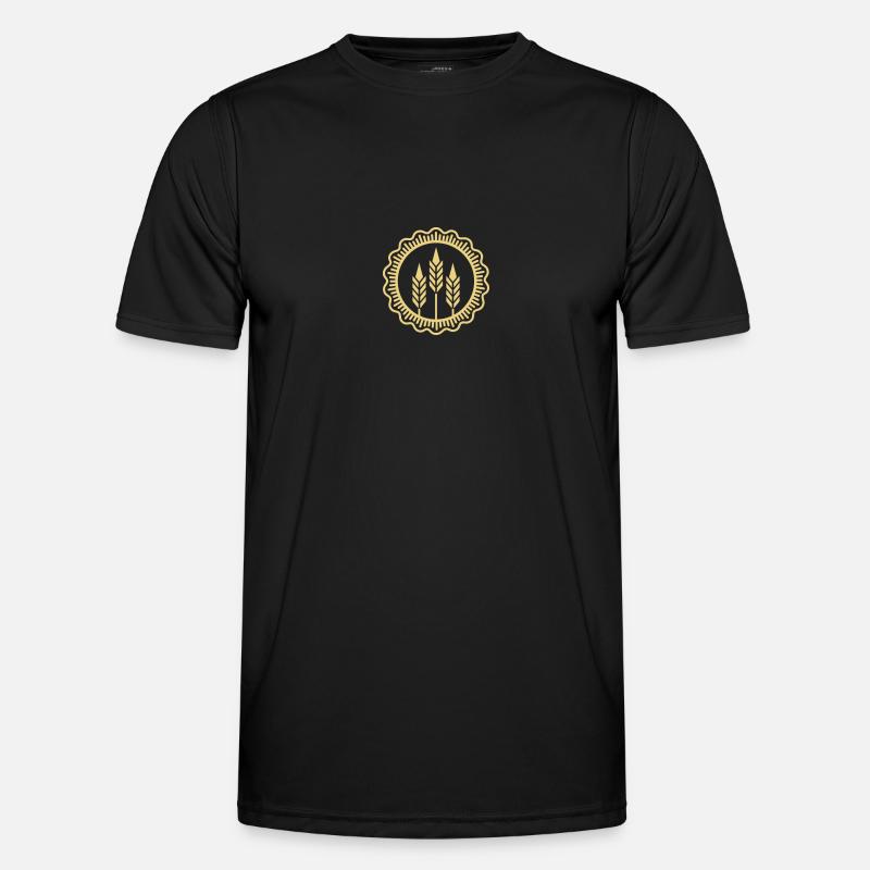 Weizen-Sigel / wheat medaillon (1c) - Männer Funktions-T-Shirt - Schwarz