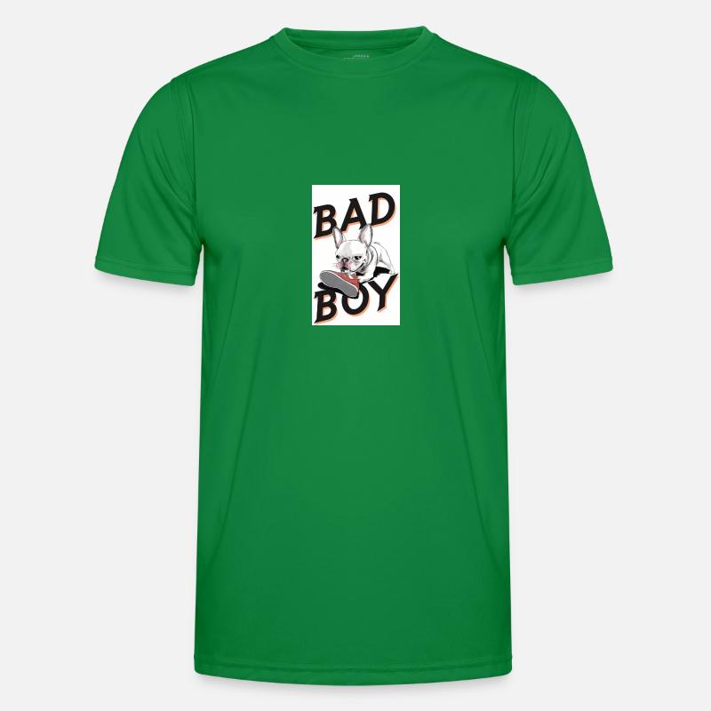 Bulldog devouring a shoe Men's Functional T-Shirt