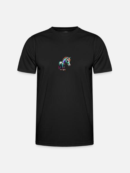 Robot Cheval - T-shirt sport Homme - noir