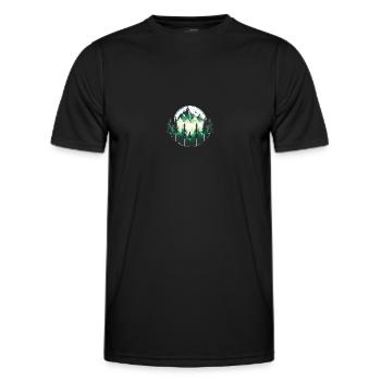 Wald Design, Forest, Naturliebhaber - Männer Funktions-T-Shirt - Schwarz - Vorne - AI Model Male 178 dark (178cm)