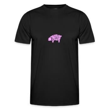 Schwein Muster Schnörkel - Männer Funktions-T-Shirt - Schwarz - Vorne - AI Model Male 178 dark (178cm)