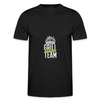 Grill Support Team - Männer Funktions-T-Shirt - Schwarz - Vorne - AI Model Male 178 dark (178cm)