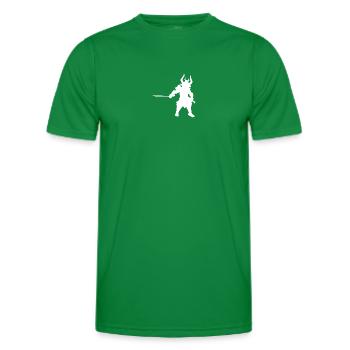 Samurai Silhouetten Design - Männer Funktions-T-Shirt - Kelly Green - Vorne - AI Model Male 178 dark (178cm)