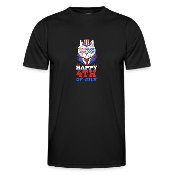 Vierter Juli Nationalfarben Nationalfeiertag USA - Männer Funktions-T-Shirt - Schwarz - Vorne - AI Model Male 178 dark (178cm)