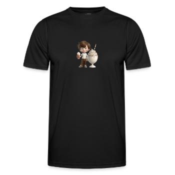 Smiling Boy - MILKSHAKE - Men's Functional T-Shirt - black - Front - AI Model Male 178 dark (178cm)