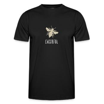 Beige Bee Cheerful Biene Be Cheerful - T-shirt sport Homme - noir - Devant - AI Model Male 178 dark (178cm)