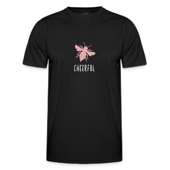 Abeille rose Abeille joyeuse Soyez joyeux - T-shirt sport Homme - noir - Devant - AI Model Male 178 dark (178cm)