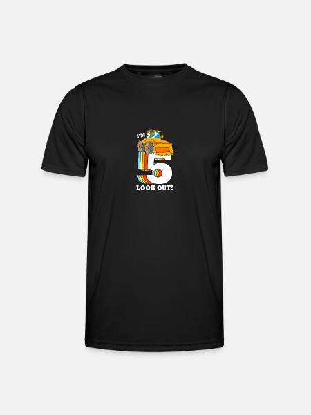 Children's birthday party construction site - Men's Functional T-Shirt - black