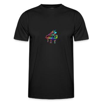 PIANO A QUEUE - T-shirt sport Homme - noir - Devant - AI Model Male 178 dark (178cm)