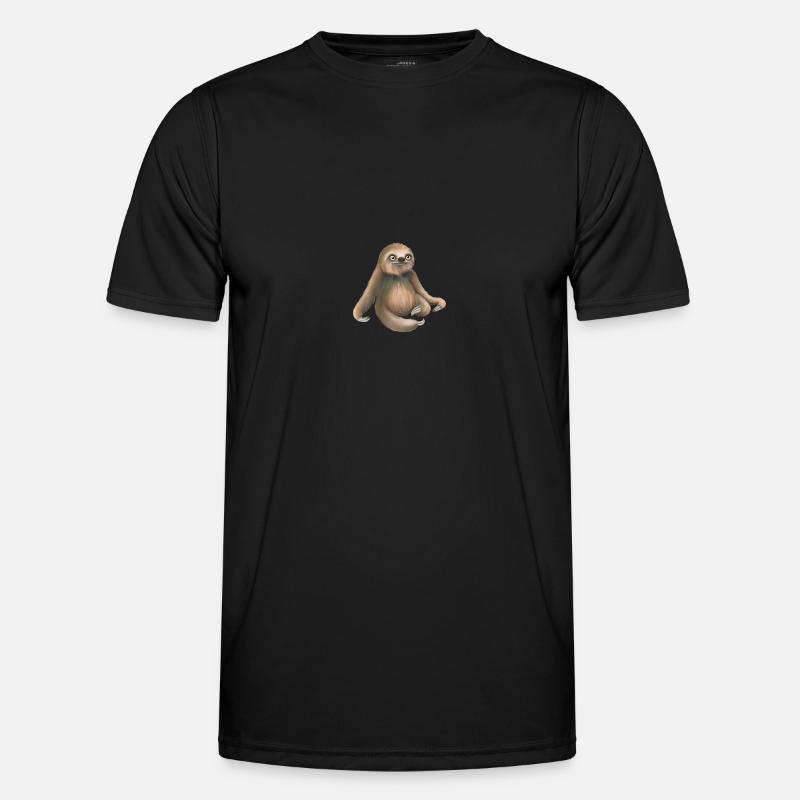 Faultier chillt und relaxed braun Männer Funktions-T-Shirt